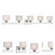 Ally 5 Light 50 inch Chrome Bath Bar Wall Light