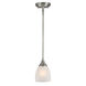 Signature 1 Light 5 inch Brushed Nickel Mini Pendant Ceiling Light