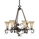 Signature 6 Light 27 inch Antique Bronze Chandelier Ceiling Light