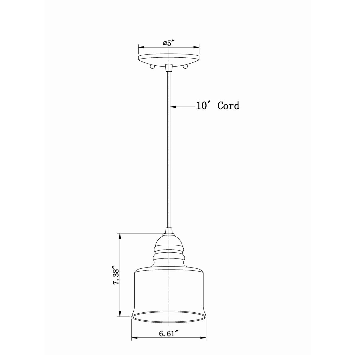 Signature 1 Light 7 inch Brushed Nickel Mini Pendant Ceiling Light