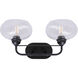 Cameron 2 Light 20 inch Black Vanity Light Wall Light