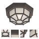 Signature 1 Light 11.5 inch Painted Rust Outdoor Flush Mount