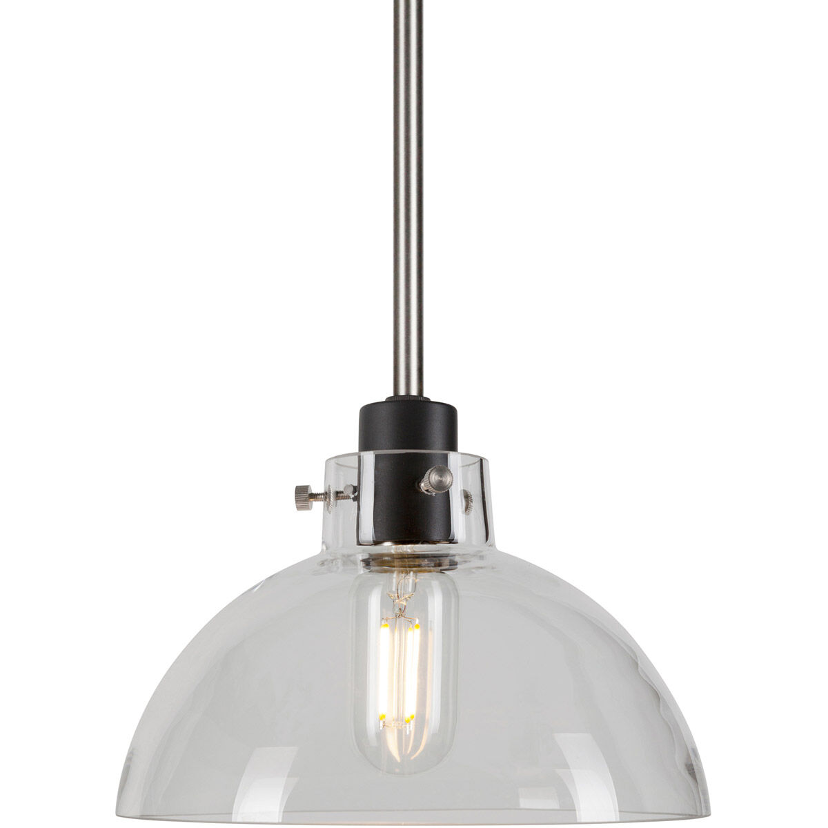 Della 1 Light 9 inch Black and Brushed Nickel Mini Pendant Ceiling Light