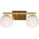 Farrell 2 Light 18 inch Soft Gold Vanity Light Wall Light