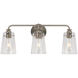 Ronna 3 Light 25 inch Brushed Nickel Bath & Vanity Wall Light