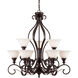 Perry 9 Light 32 inch Antique Bronze Chandelier Ceiling Light