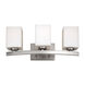 Signature 3 Light 19 inch Brushed Nickel Vanity Light Wall Light