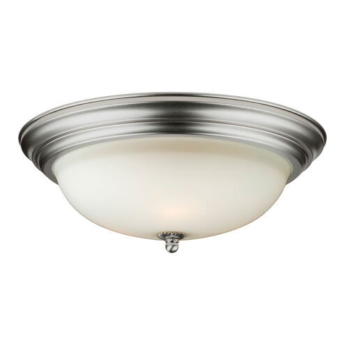 Signature 3 Light 16 inch Brushed Nickel Flush Mount Ceiling Light