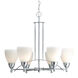 Signature 6 Light 24 inch Brushed Nickel Chandelier Ceiling Light