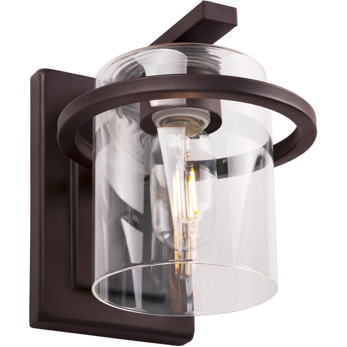 Halo 1 Light 7 inch Black Wall Sconce Wall Light