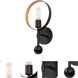 Monocle 1 Light 8 inch Black and Gold ADA Sconce Wall Light