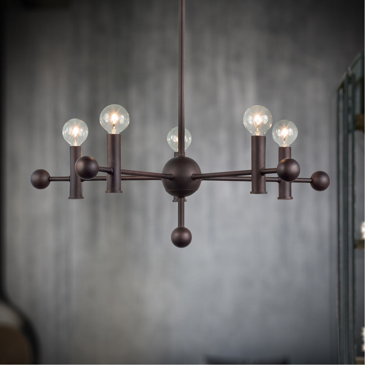 Signature 5 Light 22.5 inch Antique Bronze Chandelier Ceiling Light