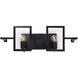 Yao 2 Light 21 inch Black Bath Bar Wall Light