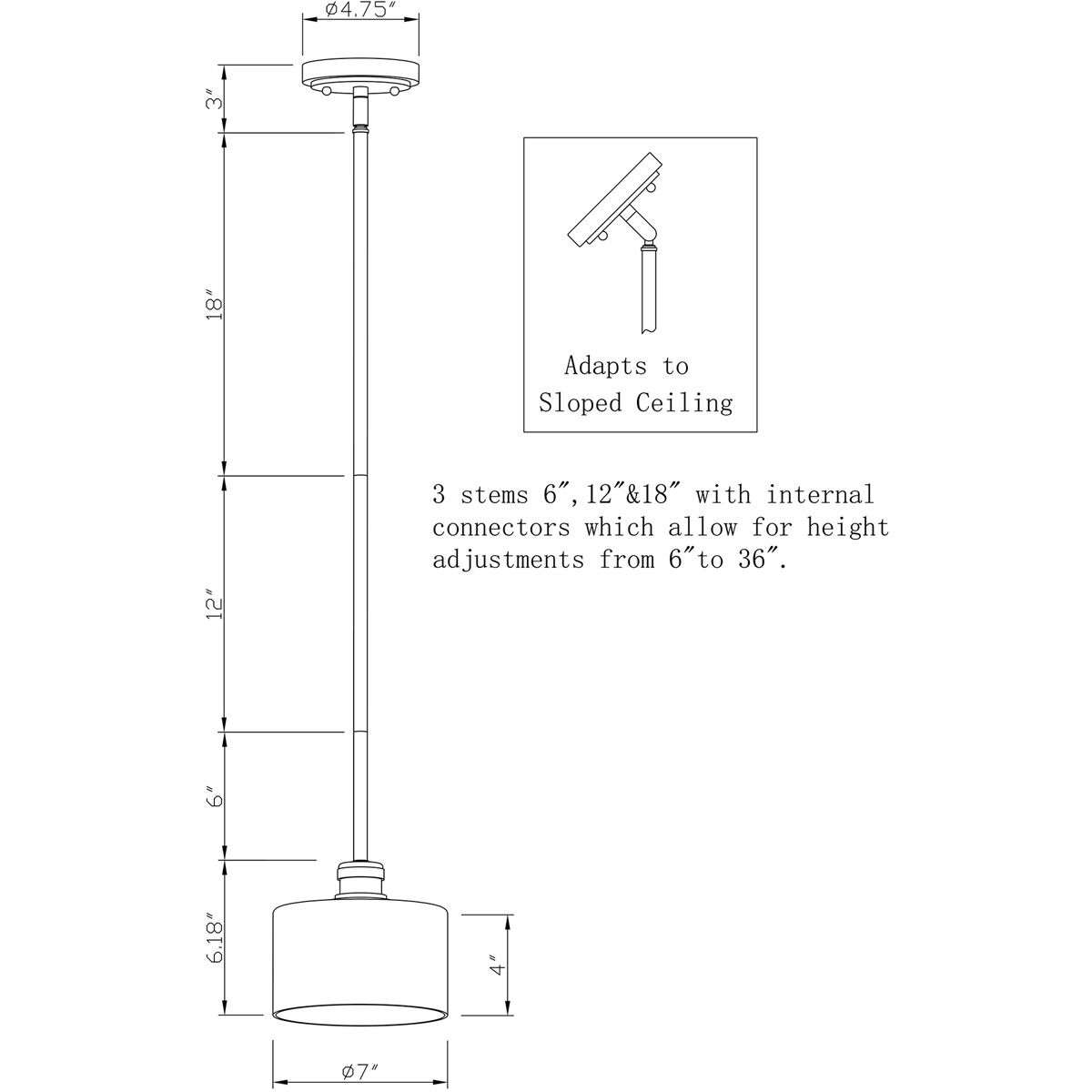 Zane 1 Light 7 inch Soft Gold Pendant Ceiling Light