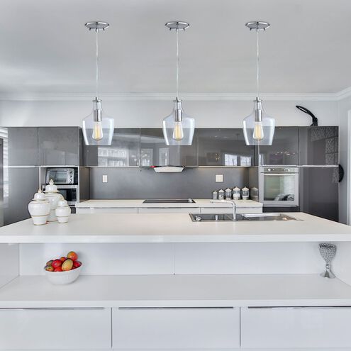 Milo 1 Light 7 inch Chrome Mini Pendant Ceiling Light