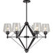 Chalice 6 Light 31 inch Black Chandelier Ceiling Light