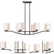 Page 6 Light 41 inch Antique Bronze Linear Chandelier Ceiling Light