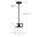 Halo 1 Light 7 inch Black Mini Pendant Ceiling Light