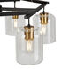 Tyrone 6 Light 28 inch Black and Soft Gold Chandelier Ceiling Light