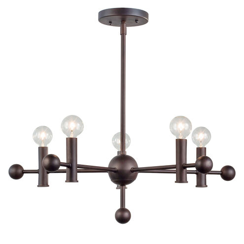 Signature 5 Light 22.5 inch Antique Bronze Chandelier Ceiling Light