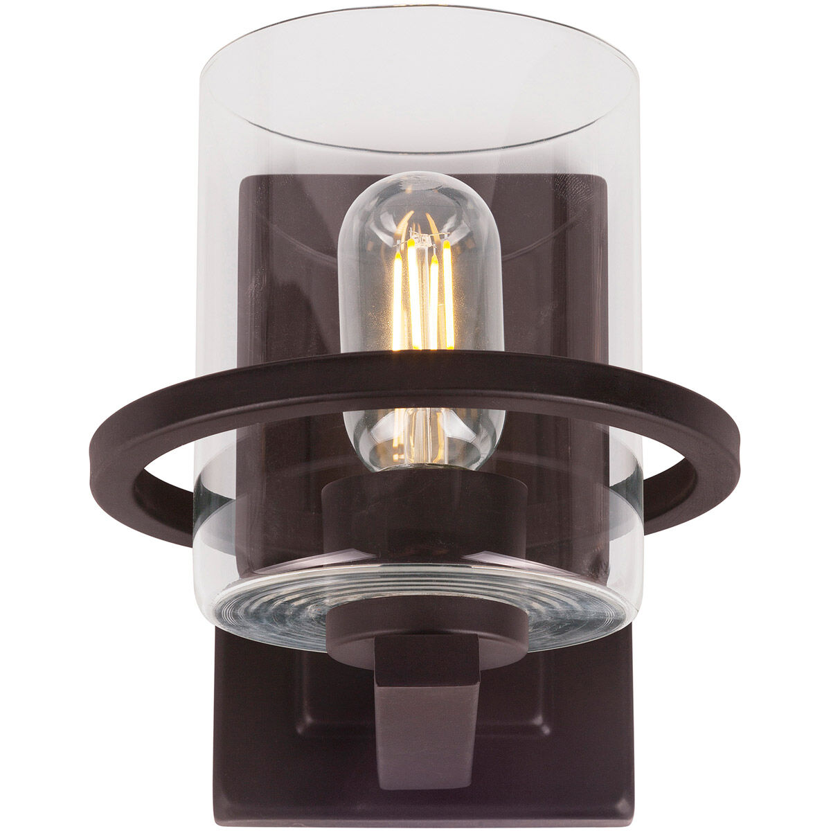 Halo 1 Light 7 inch Black Wall Sconce Wall Light