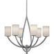 Keli 6 Light 27.25 inch Chrome Chandelier Ceiling Light