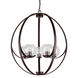 Signature 5 Light 29 inch Antique Bronze Chandelier Ceiling Light