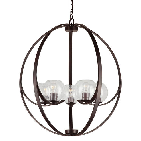 Signature 5 Light 29 inch Antique Bronze Chandelier Ceiling Light