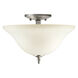 Signature 2 Light 13 inch Brushed Nickel Semi Flush Mount Ceiling Light