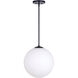 Selene 1 Light 14 inch Black Pendant Ceiling Light