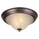 Signature 2 Light 13.25 inch Antique Bronze Flush Mount Ceiling Light