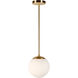 Selene 1 Light 8 inch Soft Gold Pendant Ceiling Light