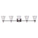 Signature 5 Light 46 inch Antique Bronze Vanity Light Wall Light