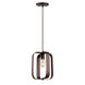 Signature 1 Light 8 inch Antique Bronze Mini Pendant Ceiling Light