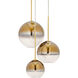 Callisto 3 Light 17 inch Soft Gold Pendant Ceiling Light