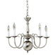 Signature 5 Light 23 inch Brushed Nickel Chandelier Ceiling Light