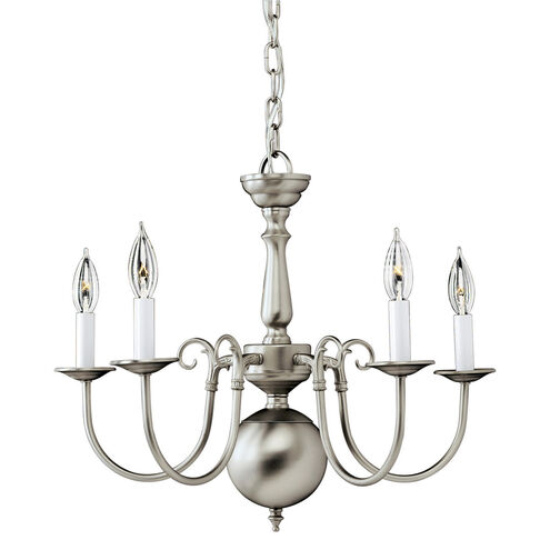 Signature 5 Light 23 inch Brushed Nickel Chandelier Ceiling Light