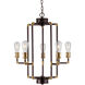 Piper 5 Light 24 inch Black and Antique Brass Foyer Pendant Ceiling Light