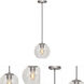 Milo 1 Light 8 inch Brushed Nickel Mini Pendant Ceiling Light