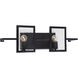 Yao 2 Light 21 inch Black Bath Bar Wall Light