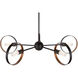 Monocle 5 Light 35 inch Black and Gold Chandelier Ceiling Light