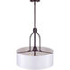 Tama 3 Light 21 inch Antique Bronze Drum Pendant Ceiling Light