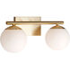 Farrell 2 Light 18 inch Soft Gold Vanity Light Wall Light