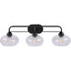 Cameron 3 Light 32 inch Black Vanity Light Wall Light