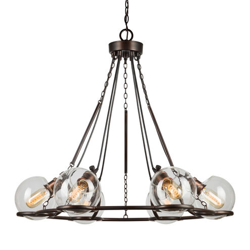 Signature 6 Light 30 inch Antique Bronze Chandelier Ceiling Light