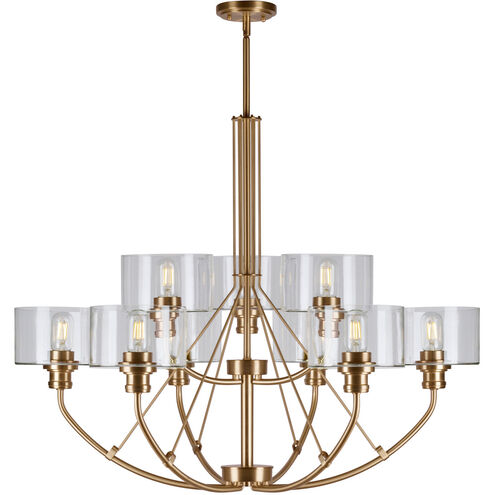 Zane 9 Light 36 inch Soft Gold Chandelier Ceiling Light