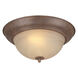 Signature 2 Light 13.25 inch Chestnut Flush Mount Ceiling Light