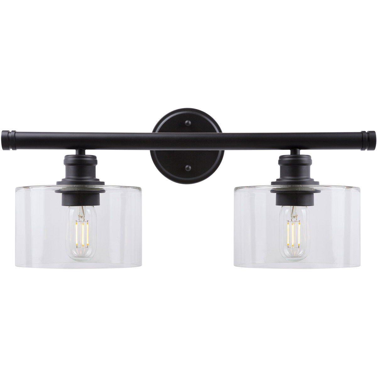 Zane 2 Light 21 inch Black Vanity Light Wall Light