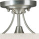 Signature 2 Light 13.5 inch Brushed Nickel Semi Flush Mount Ceiling Light