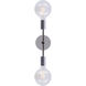 Baton 2 Light 5 inch Chrome Wall Sconce Wall Light in Chestnut